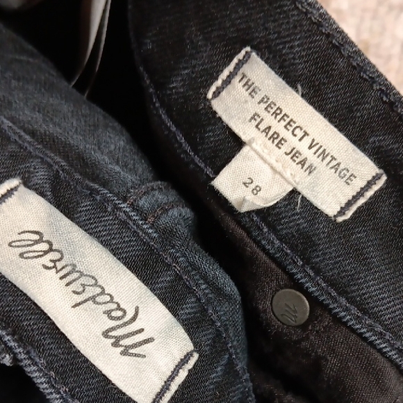 Madewell The Perfect Vintage Flare Jean Black Bootcut Jeans Womens Sizs 28 - Picture 9 of 10